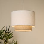 Willadeen pendant light, white/beige, linen, Ø 30 cm, E27