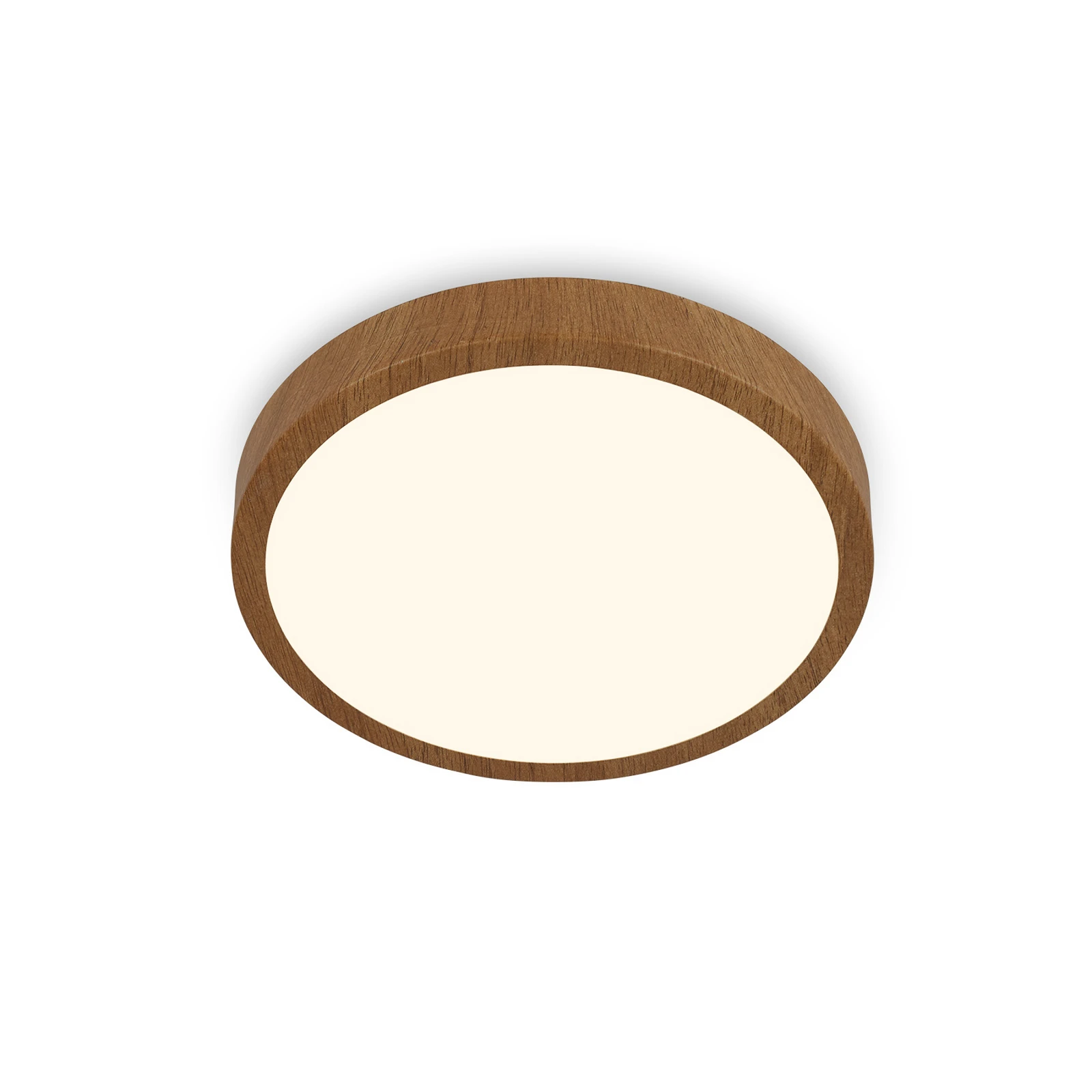 LED plafondlamp Runa Wood houtlook 3.000 K Ø38cm