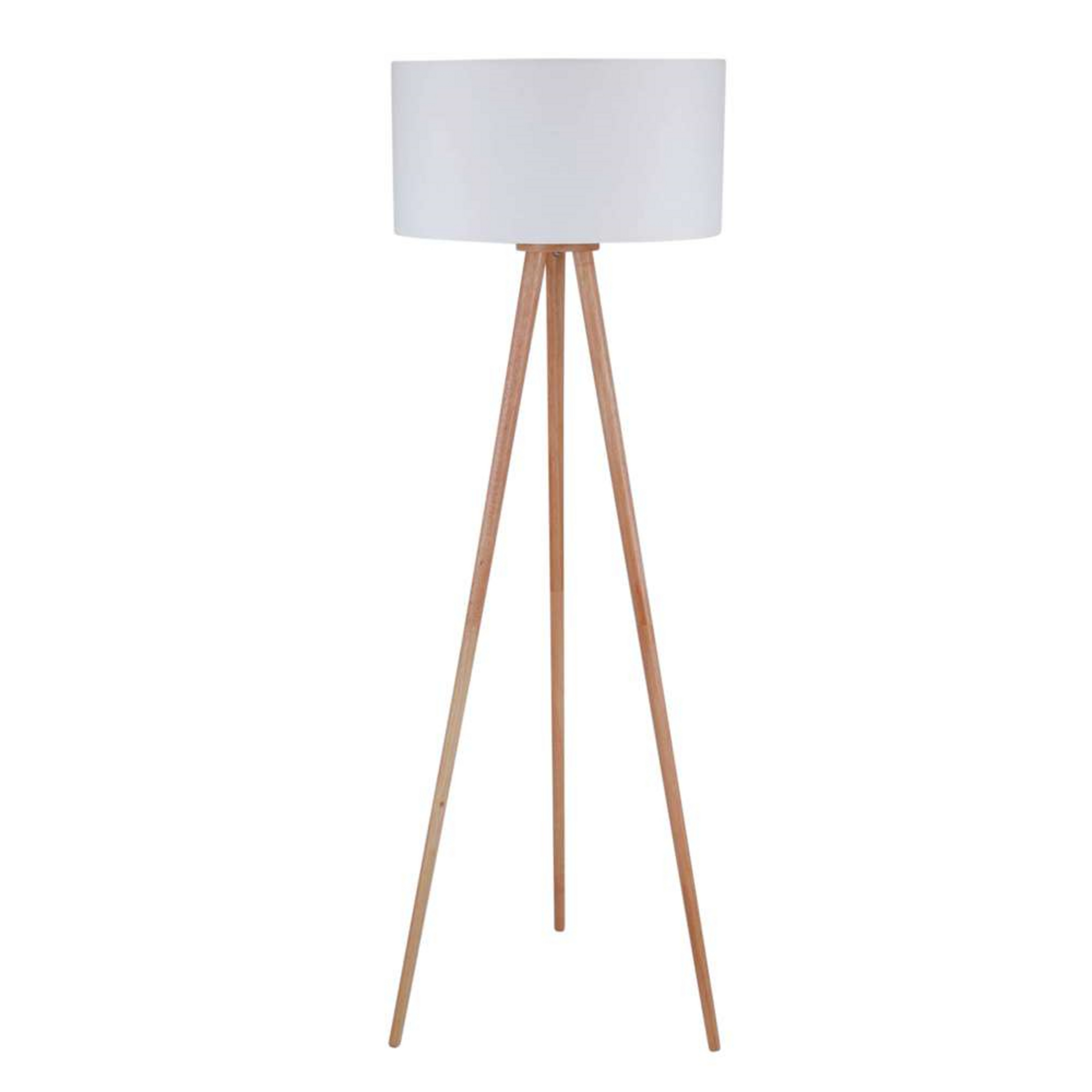 Charlia Floor Lamp White/Wood - Lindby