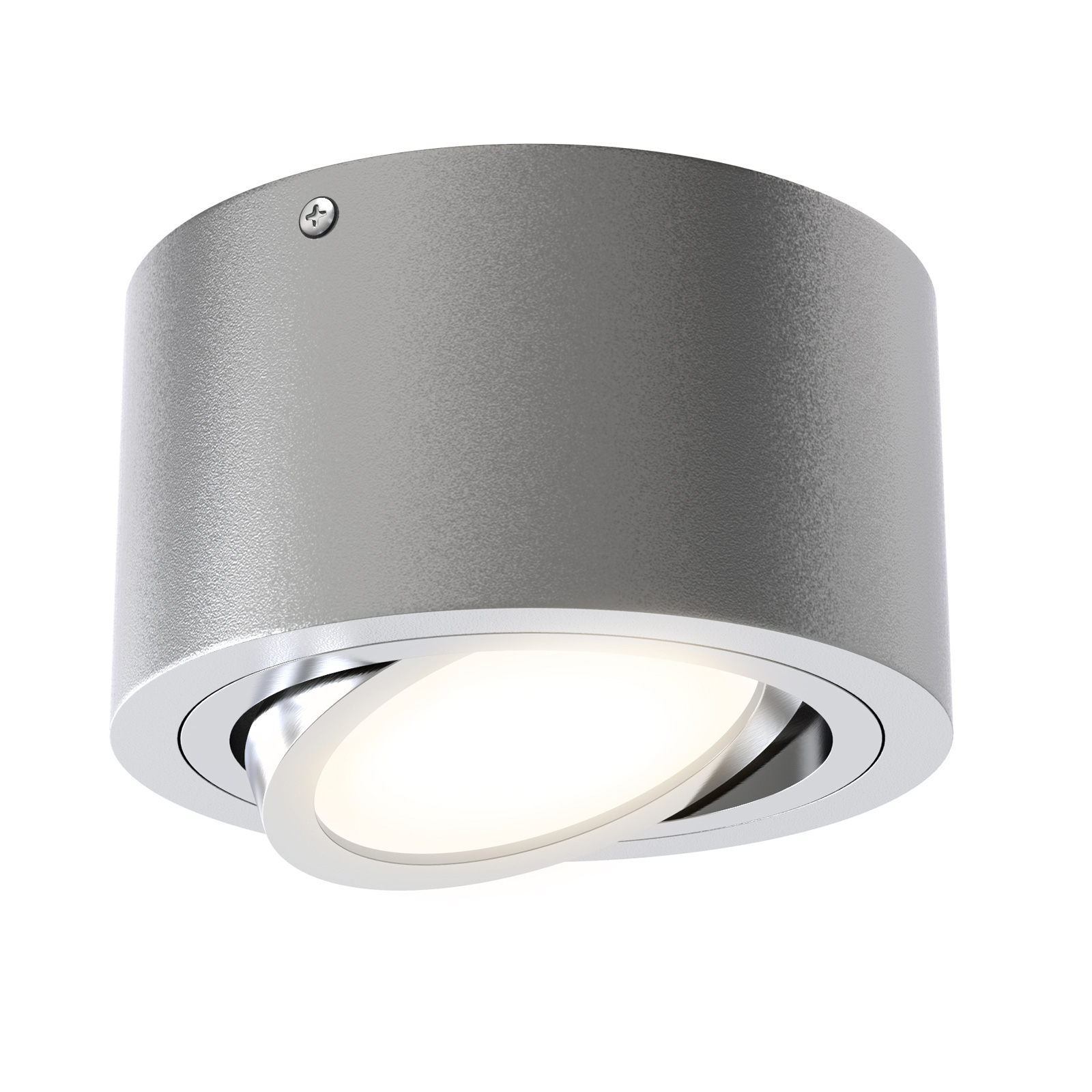 Brilonger Tube 7121-014 LED ceiling spotlight in silver, for Living / Dining Room, metal, 5 W, energy efficiency: A+, H: 5 cm
