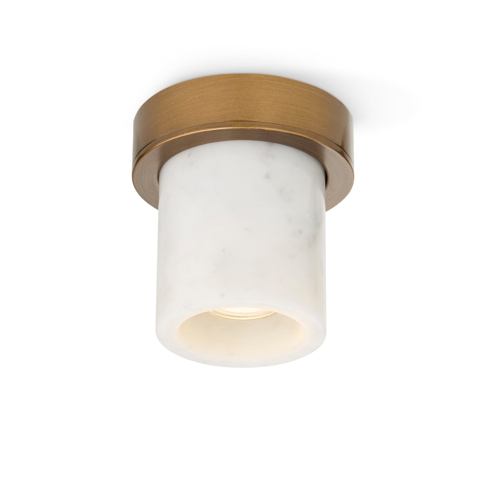 Lampa sufitowa Miss Marble, Carrara/mosiądz brązowany, GU10 MR11 Lampa sufitowa Miss Marble, Carrara/mosiądz brązowany, GU10 MR11