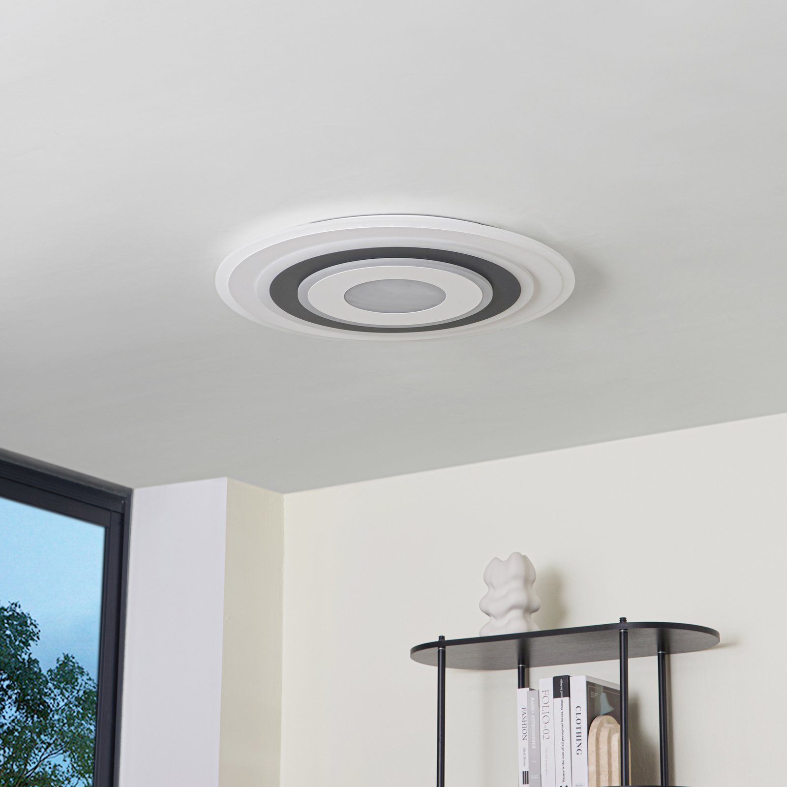 Lindby LED ceiling light Rebeka, round, Ø 70 cm, CCT, dimmable