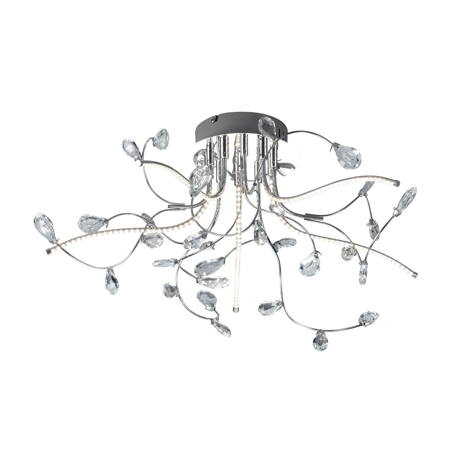 HELL Plafonieră Crystal crom 54 cm - Camera de zi / sufragerie - Modern - crom transparent - Metal