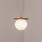 Висяща лампа Anemon, златист, стъкло, Ø 30 cm, E27