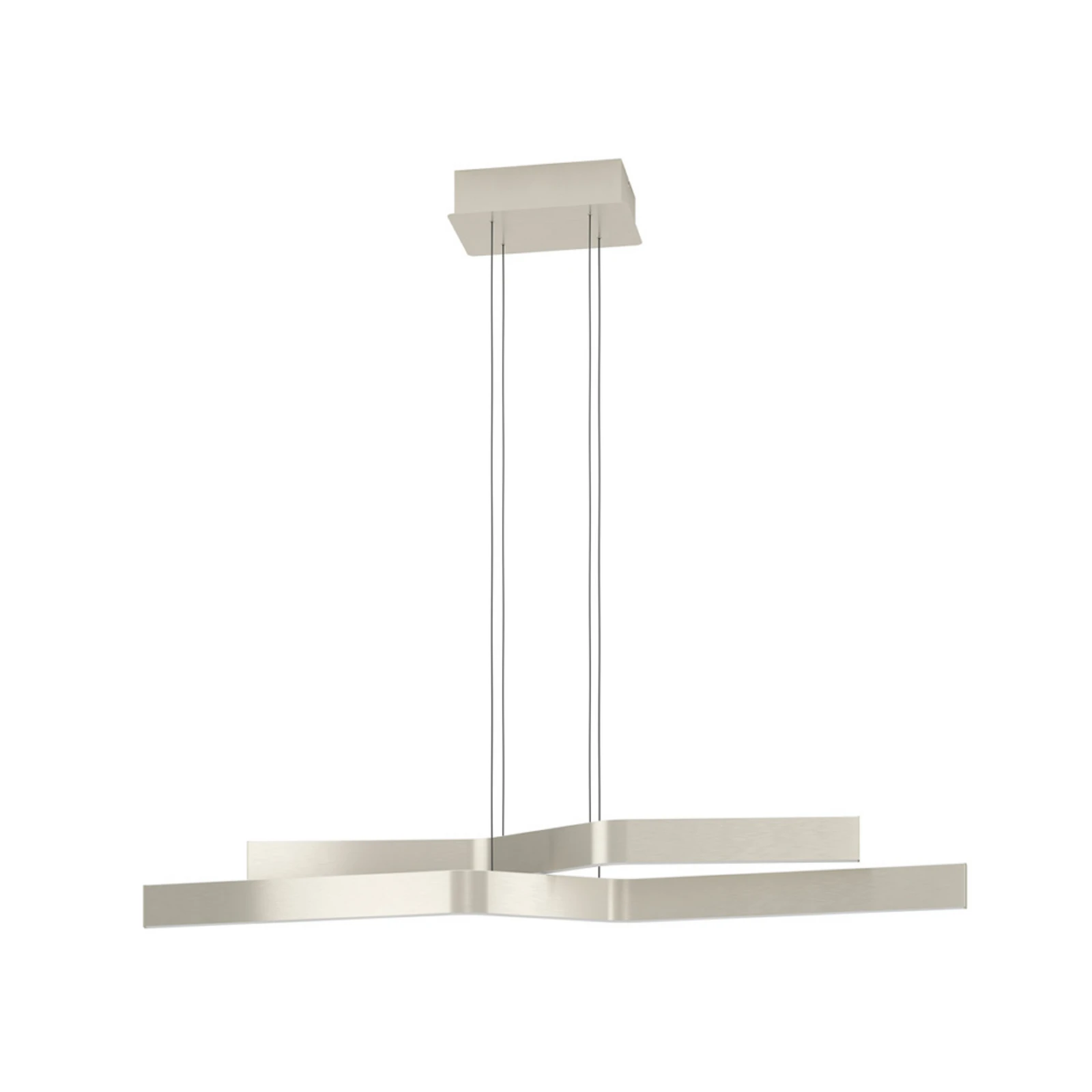 Suspension LED EGLO PLAYITAS, nickel, 120 cm, à 2 lampes, CCT