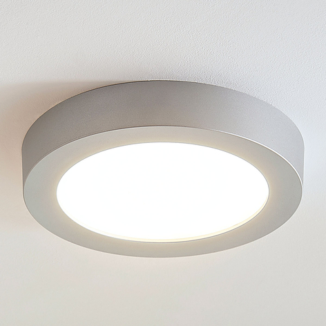 LED-Deckenlampe Marlo silber 3000K rund 25,2cm