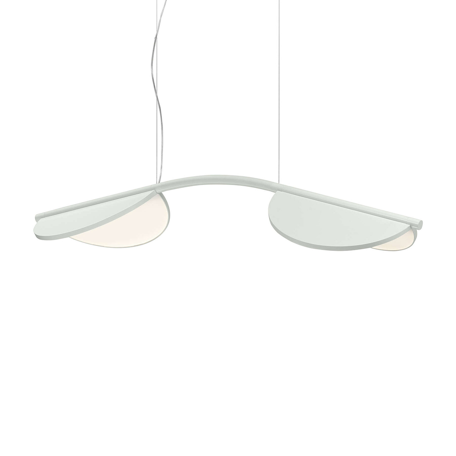FLOS Almendra Arch LED-Hängelampe, kurz, weiß