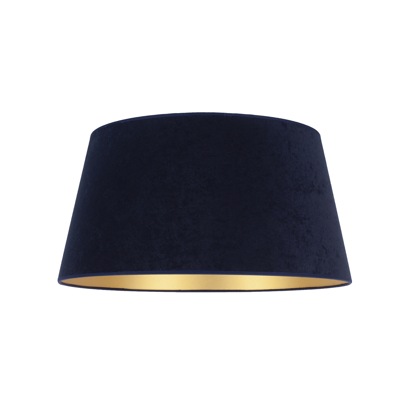 Cone lampshade height 25.5 cm, dark blue/gold