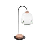 KOLARZ Lampe de table Chalet, blanc/vert cerf, hauteur 56 cm