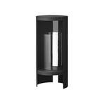 Farol AYTM Ora, negro, altura 58,4 cm, cristal, aluminio