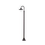 Bilma-ulkovalaisin, korkeus 220 cm, ruosteenvärinen, 1-lamppuinen, lasi, IP65 –