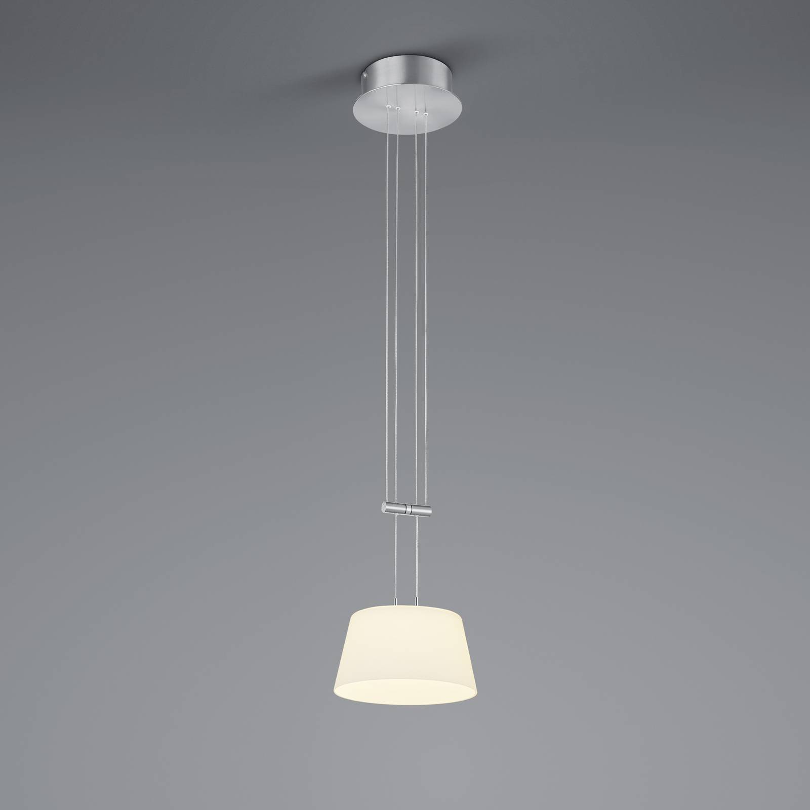 BANKAMP Conus Suspension LED à 1 lampe nickel