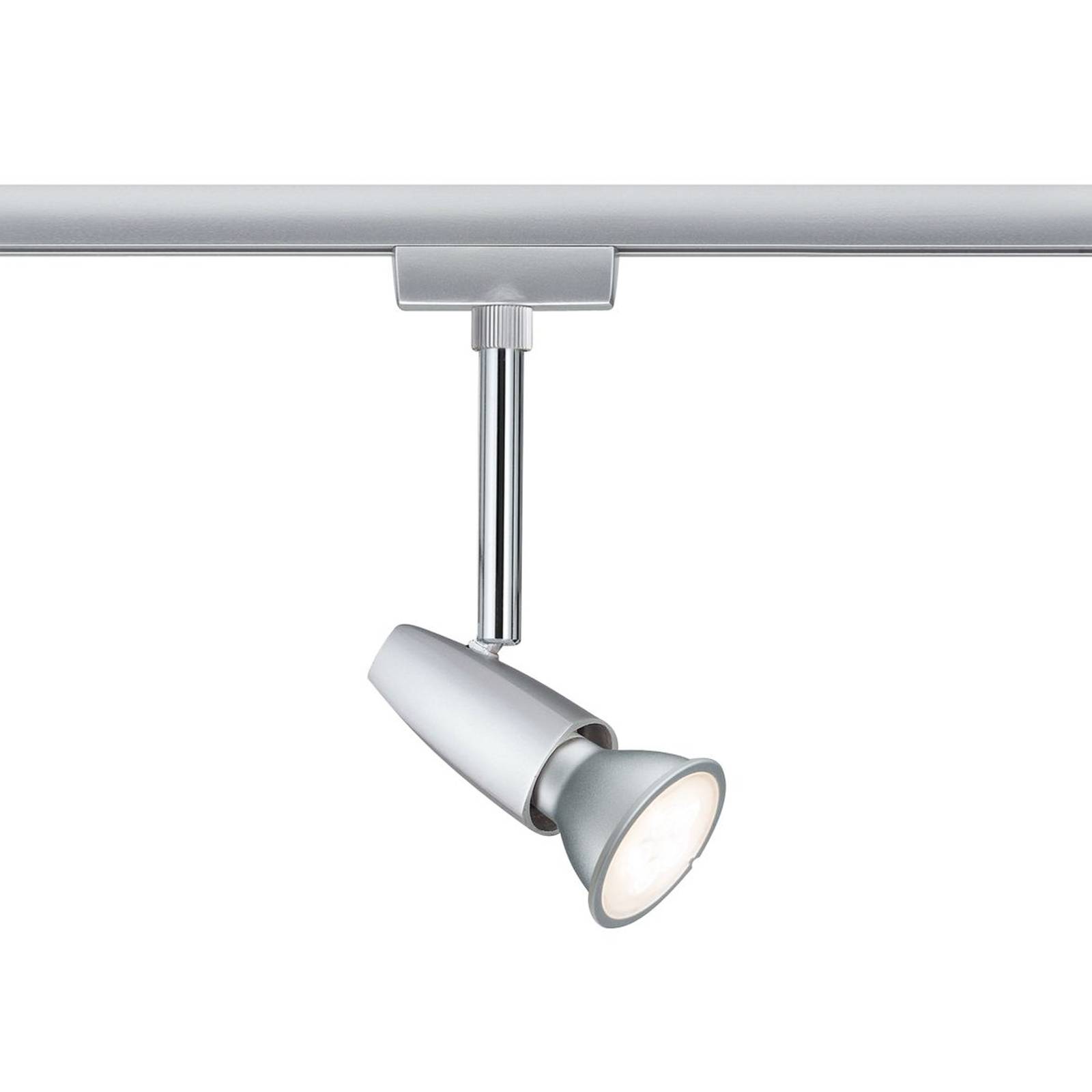 URail Schienenspot Barelli Einzelspot GU10 max 10W dimmbar 230V Chrom matt Chrom