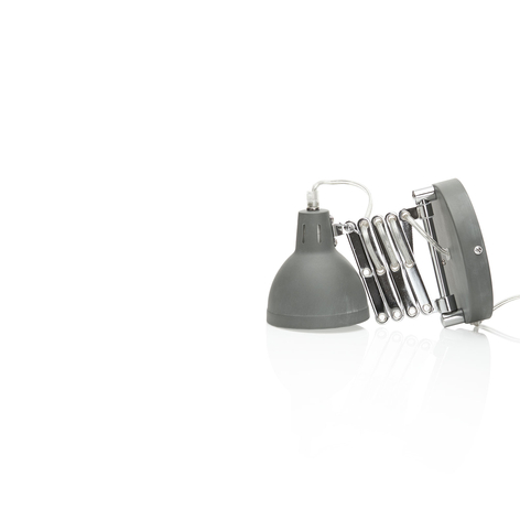 Betongfarget vegglampe Scissor med trekkspill