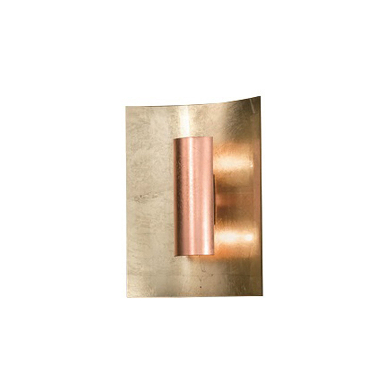 Nástěnné svítidlo Aura zlaté měděné stínidlo, výška 60 cm