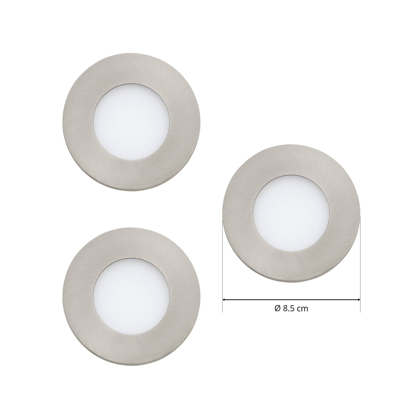 EGLO connect Fueva-C downlight 3 x 3 W RGBW nickel