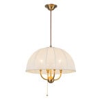Crosby hanging light, beige/gold, Ø 46 cm, 4 x E14 - Elstead
