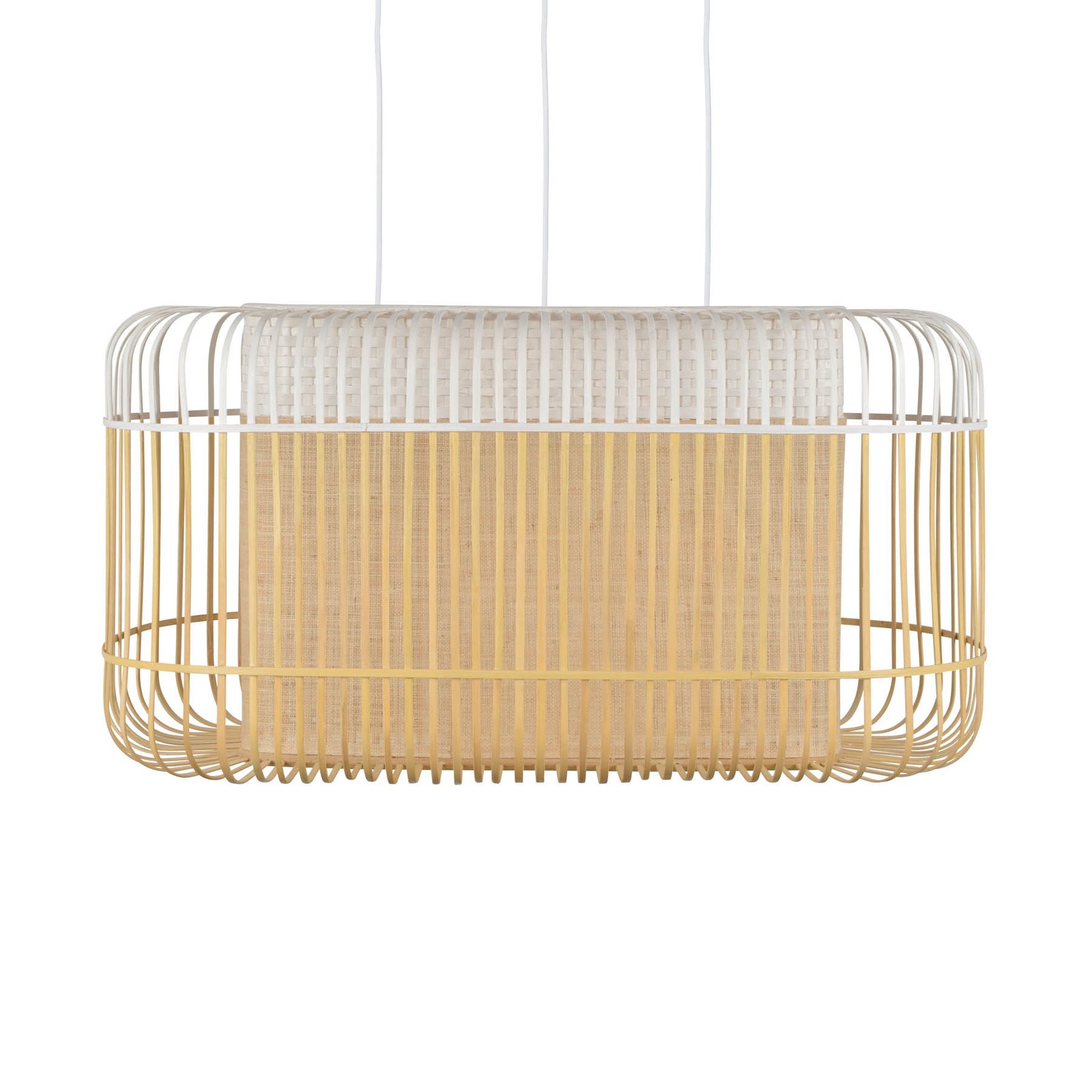 Forestier Bamboo oval Pendelleuchte aus Bambus