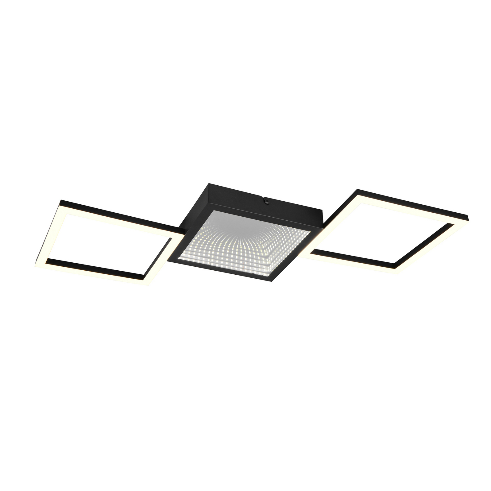 LED-Deckenleuchte Gelo, schwarz, dimmbar, 3000 K, Metall