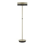 Mesh LED-gulvlampe med dæmper, sand/sort