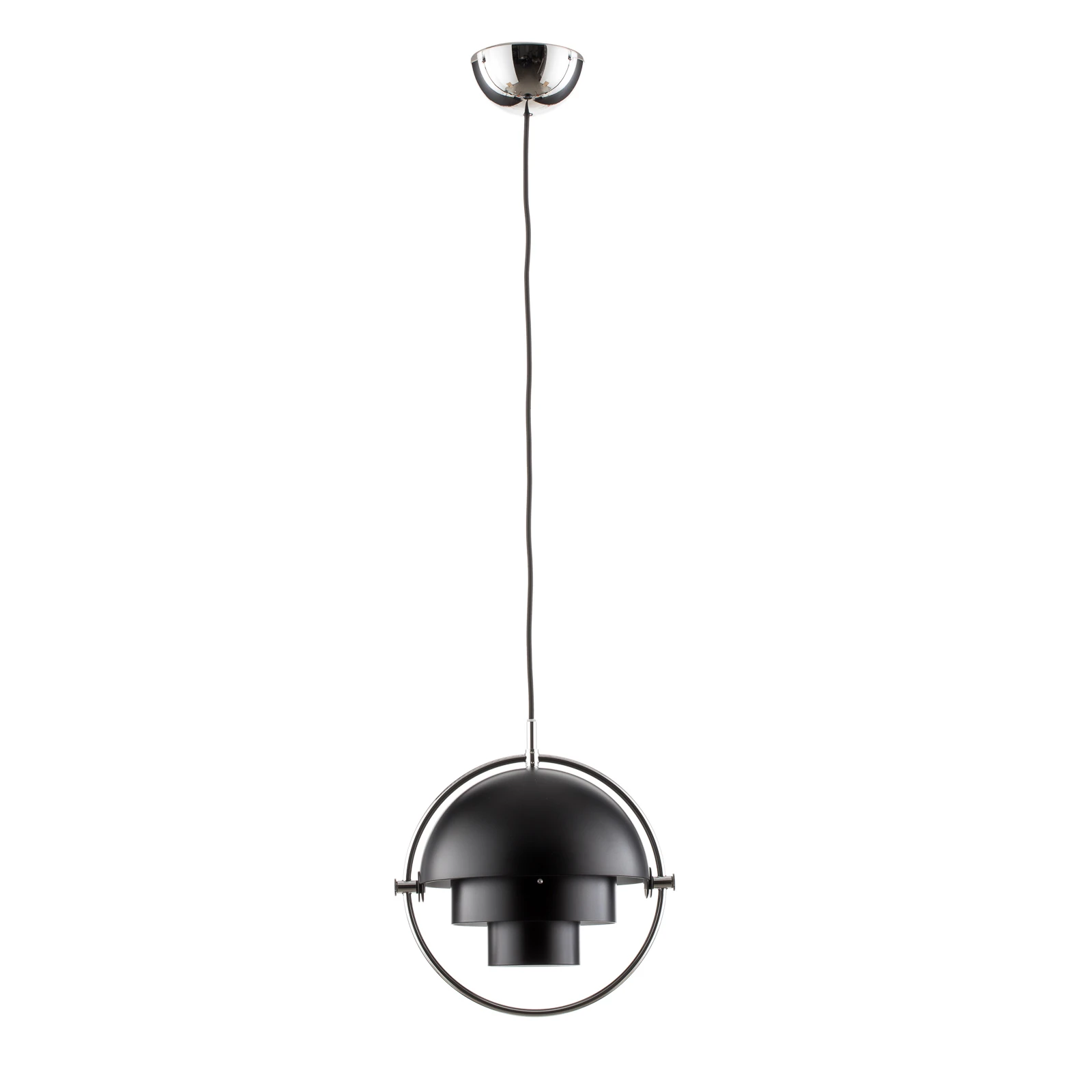 Gubi Závesné svietidlo Multi-Lite, Ø 27 cm, chróm/čierna