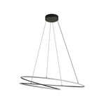 Gavril LED hanglamp, zwart, dimbaar, 100 cm - Lucande
