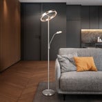 Lampadar LED Willis, nichel, înălțime 180 cm, metal CCT dimabil