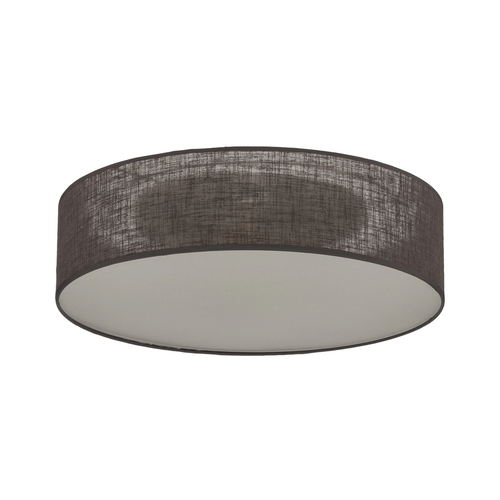 Deckenlampe Marshall, grau, Ø 50 cm, Metall/Rattan