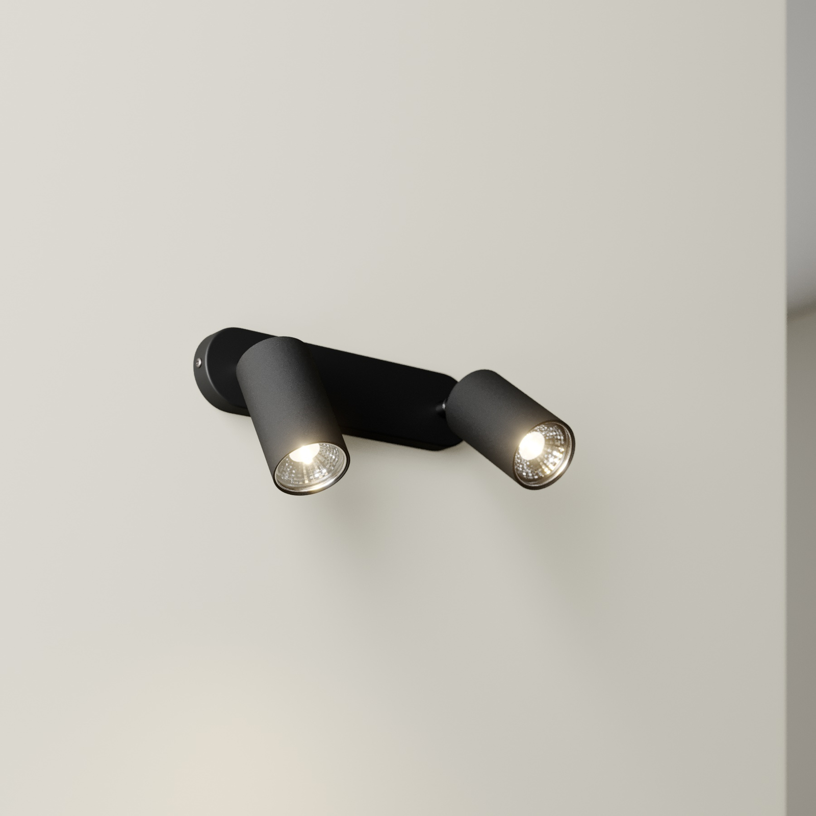 Projetor de parede Eye Spot com duas luzes, preto