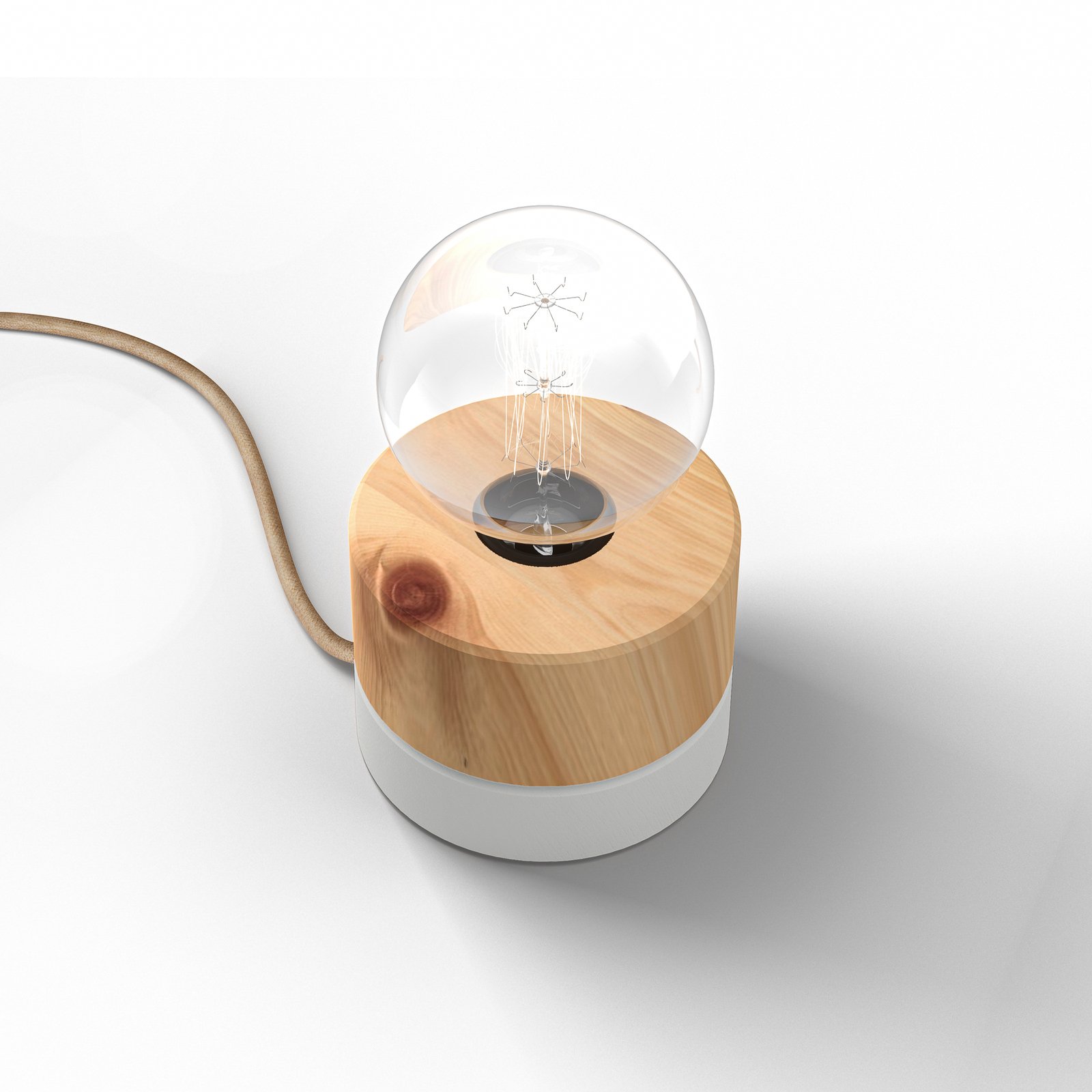 ALMUT 0239 Tischlampe, nachhaltig u. vegan, zirbe