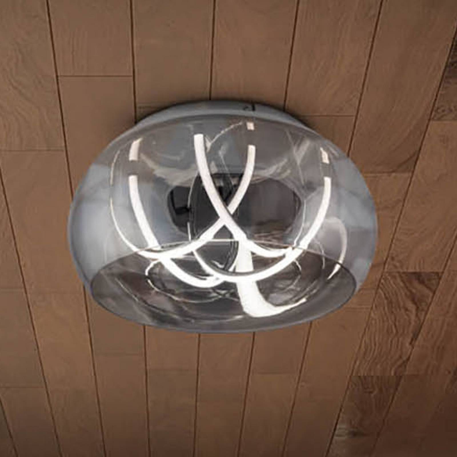 Lampa sufitowa LED Malou, szkło, CCT, pilot zdalnego sterowania