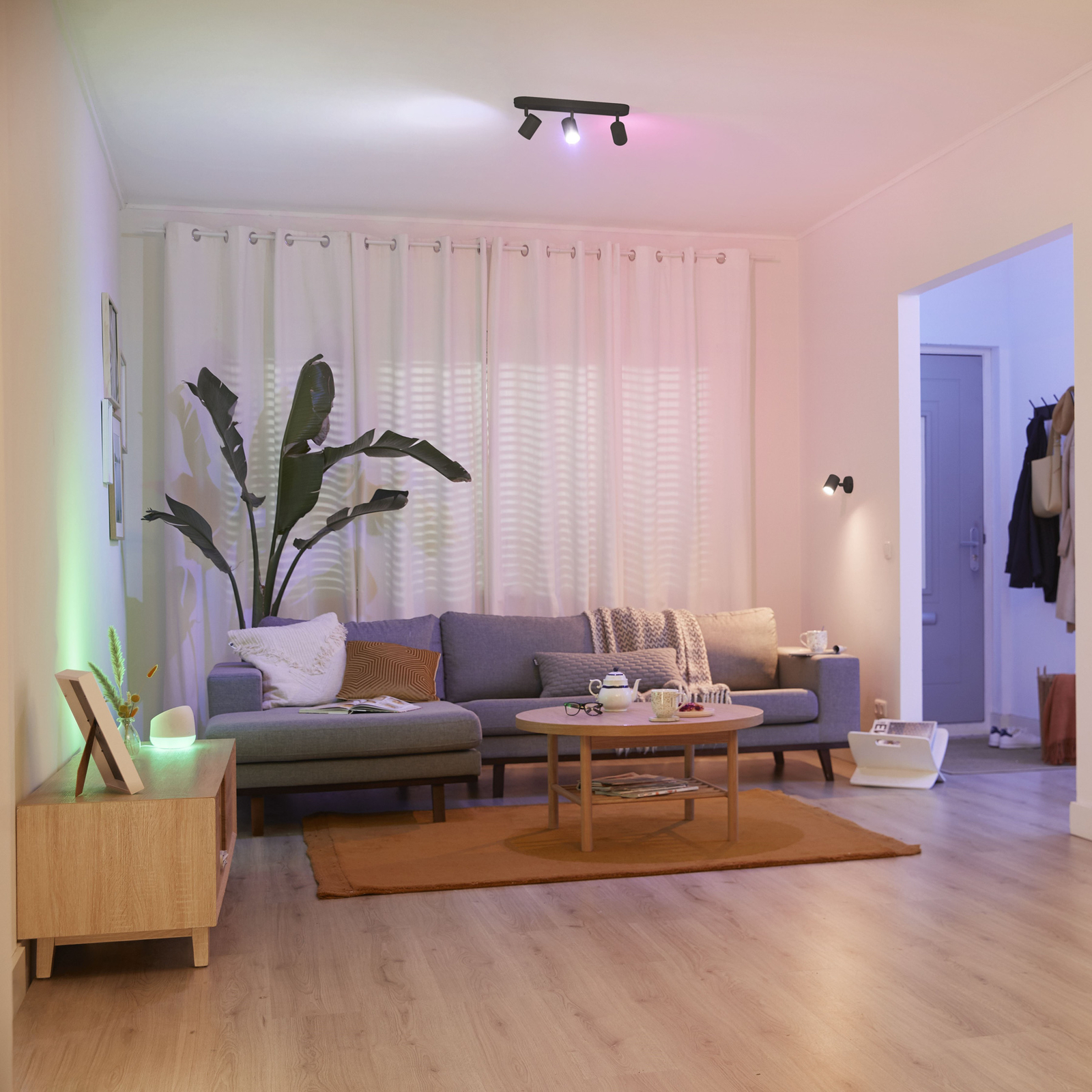 WiZ Imageo LED-strålkastare med 3 RGB-lampor, svart