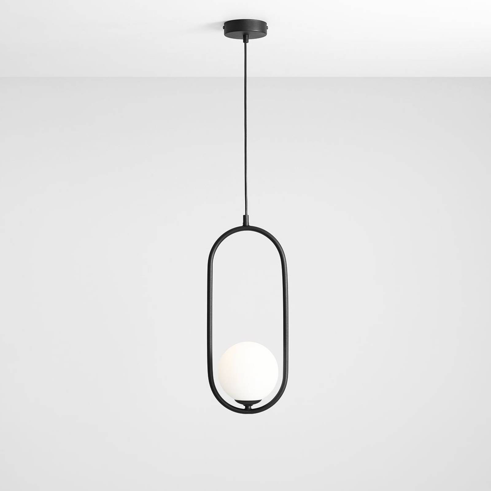 ALDEX Hänglampa Dione 1 lampa svart/vit