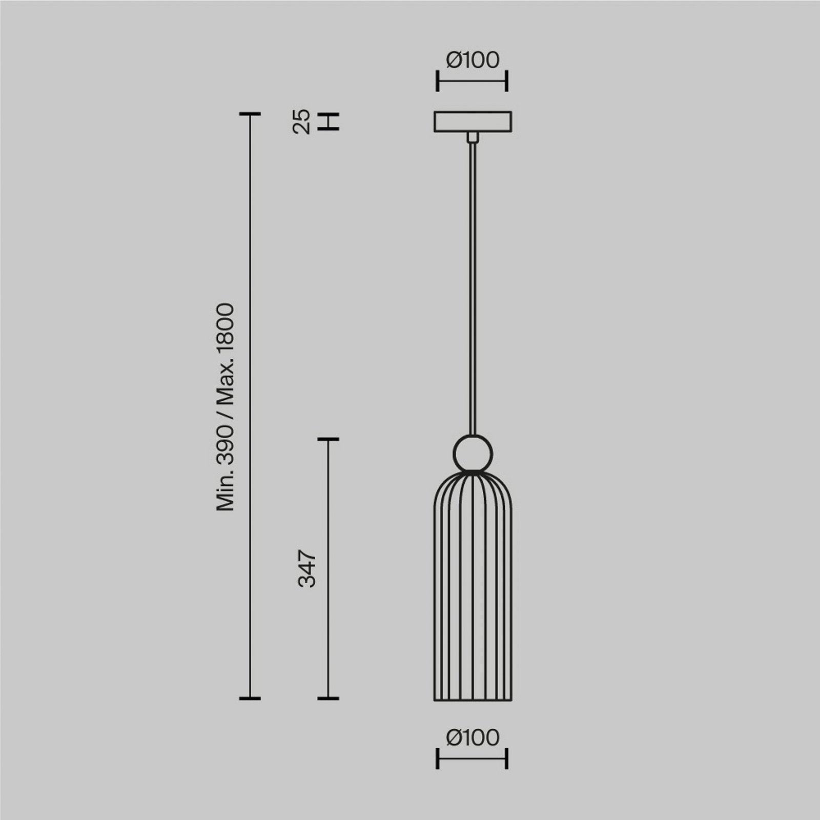 Maytoni Antic hanglamp, glazen kap in Cognac