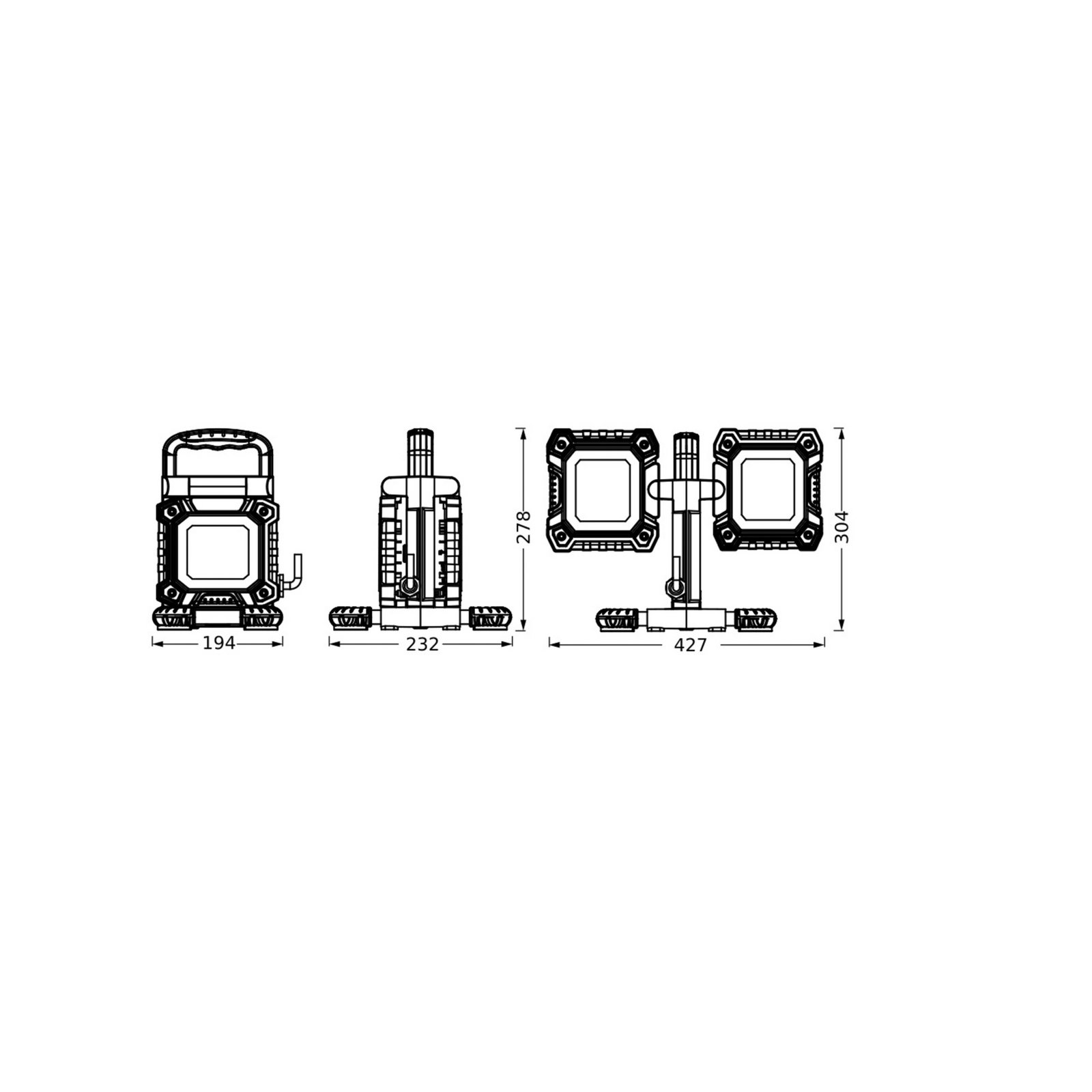 OSRAM LED radna svjetiljka VALUE FLEX, crna, IP65, 2 x 30 W