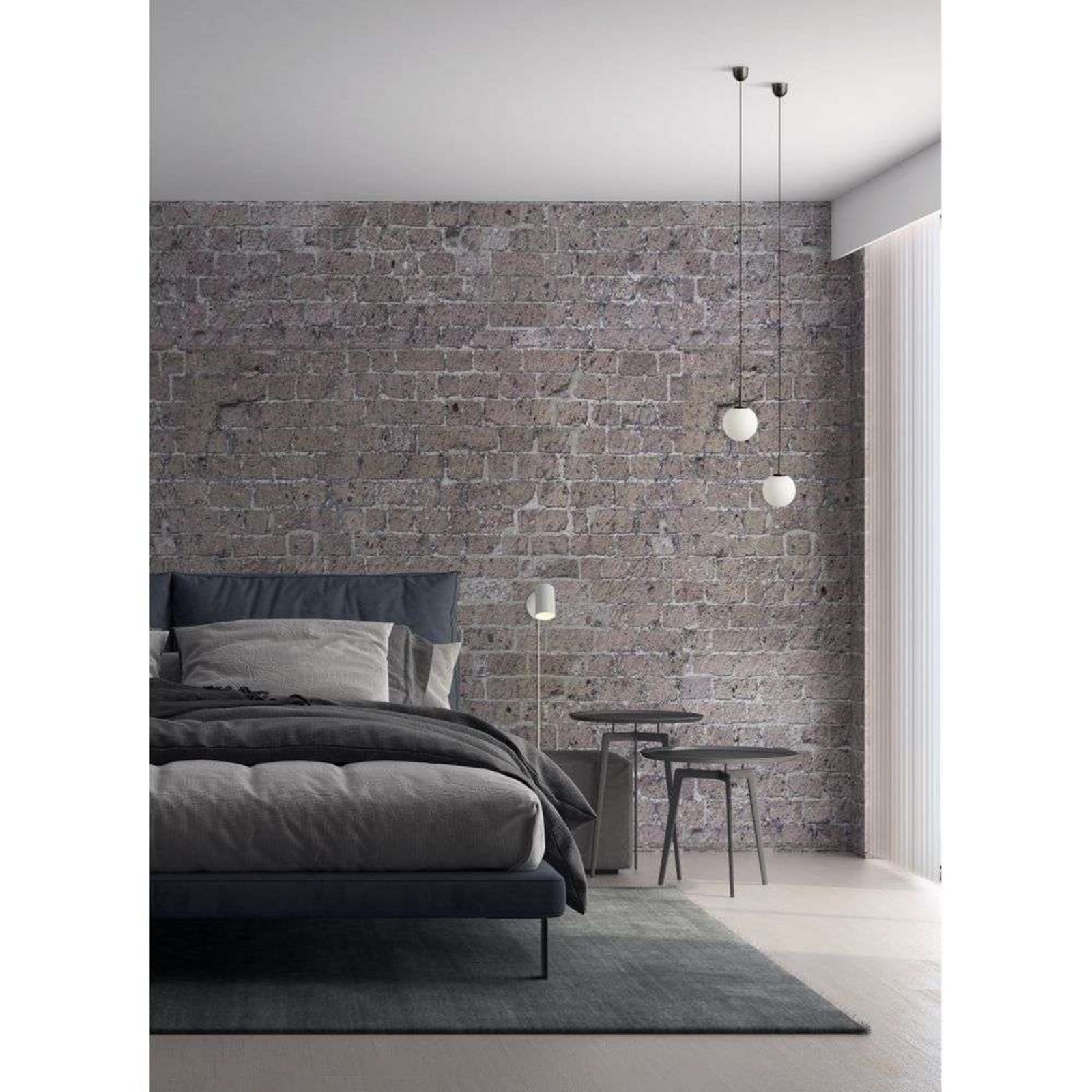 Palla P135 LED-pendellampe, opal/titangrå, CCT ANTIDARK - Stue - Glas billede