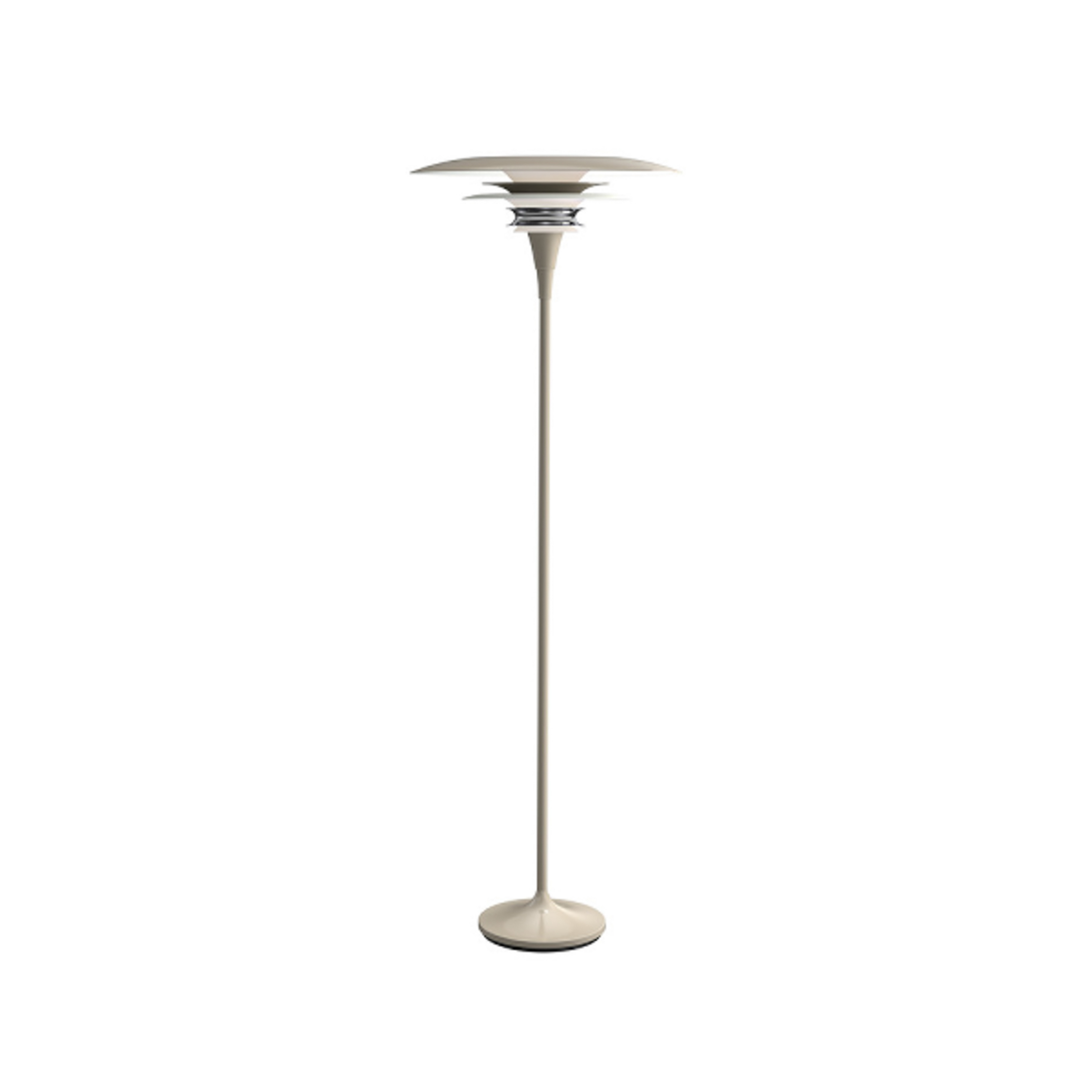 Diablo vloerlamp, hoogte 149 cm, greige, metaal, E27 - Belid