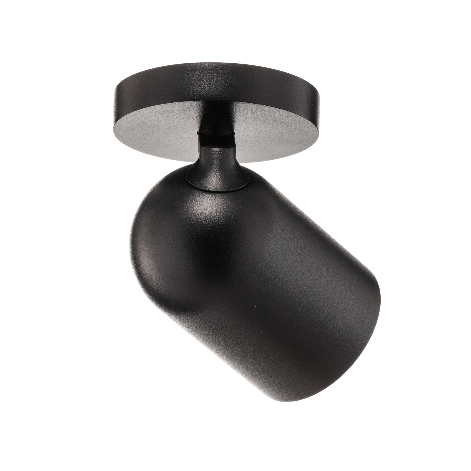 Arcchio spotlight Brinja, round, black, 1-bulb, aluminium, GU10
