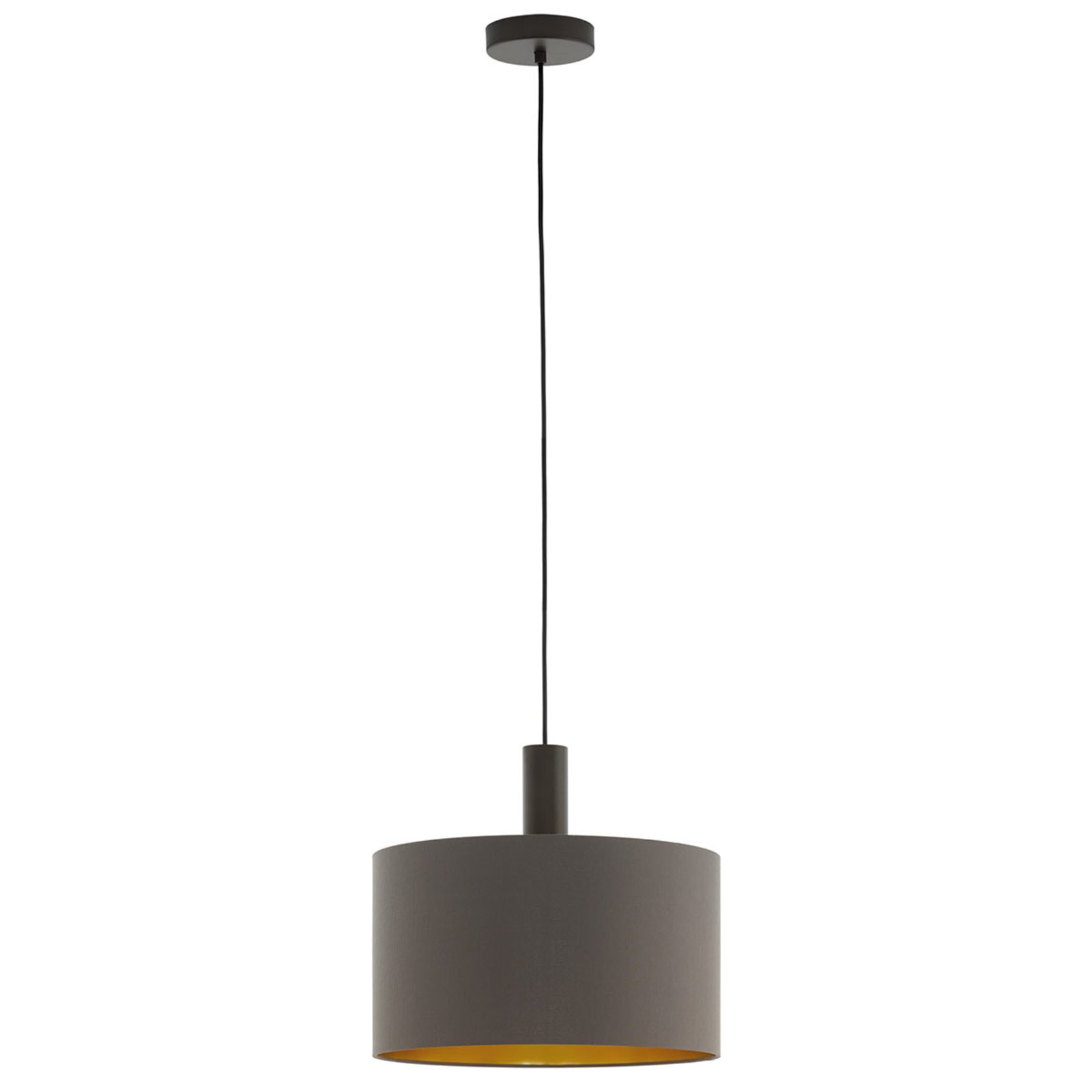 Závesná lampa Concessa cappuccino/zlatá Ø 38 cm