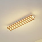 Lucande LED-loftlampe Silja, træ, 100 cm, 430lm