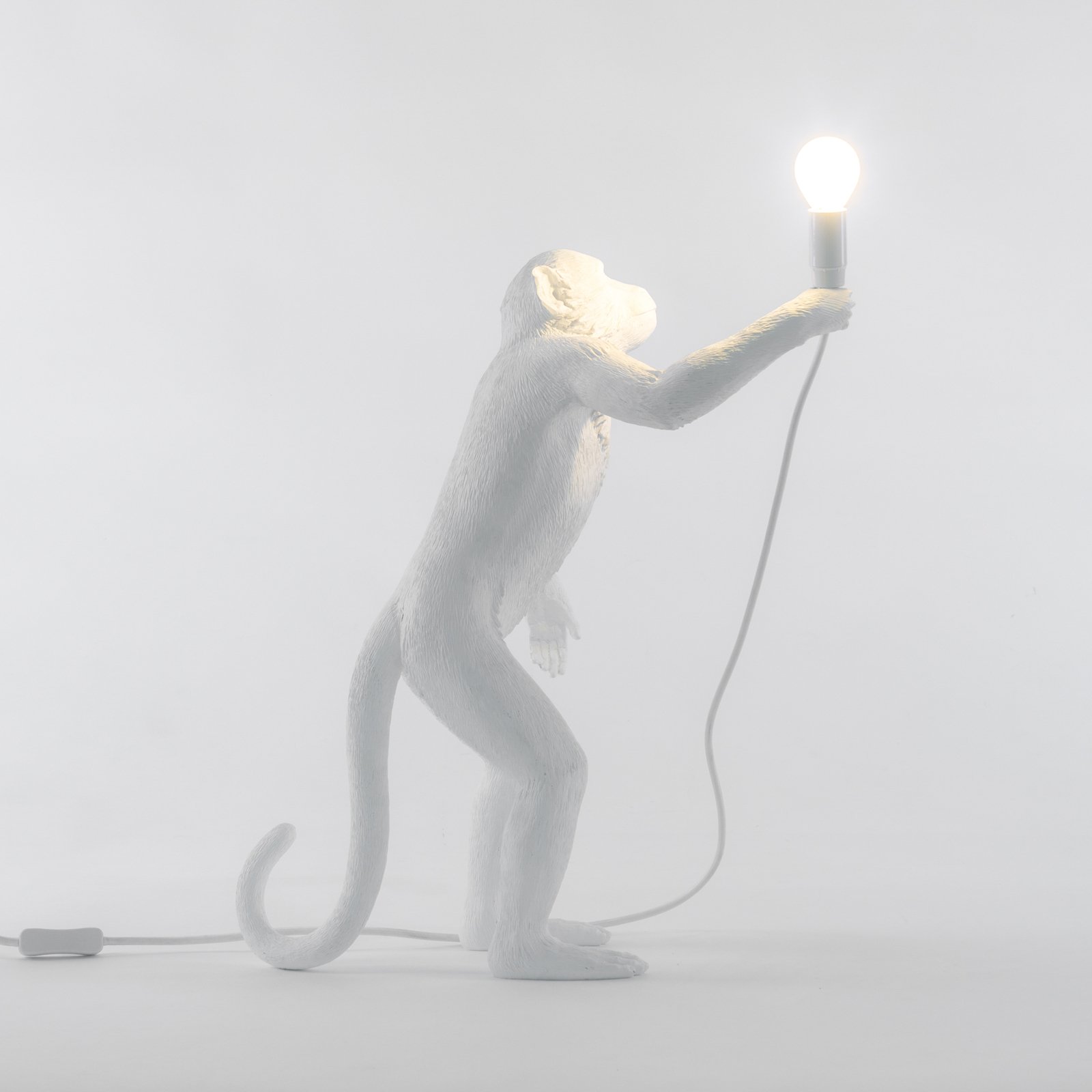 SELETTI Monkey Lamp LED-Dekoleuchte stehend weiß