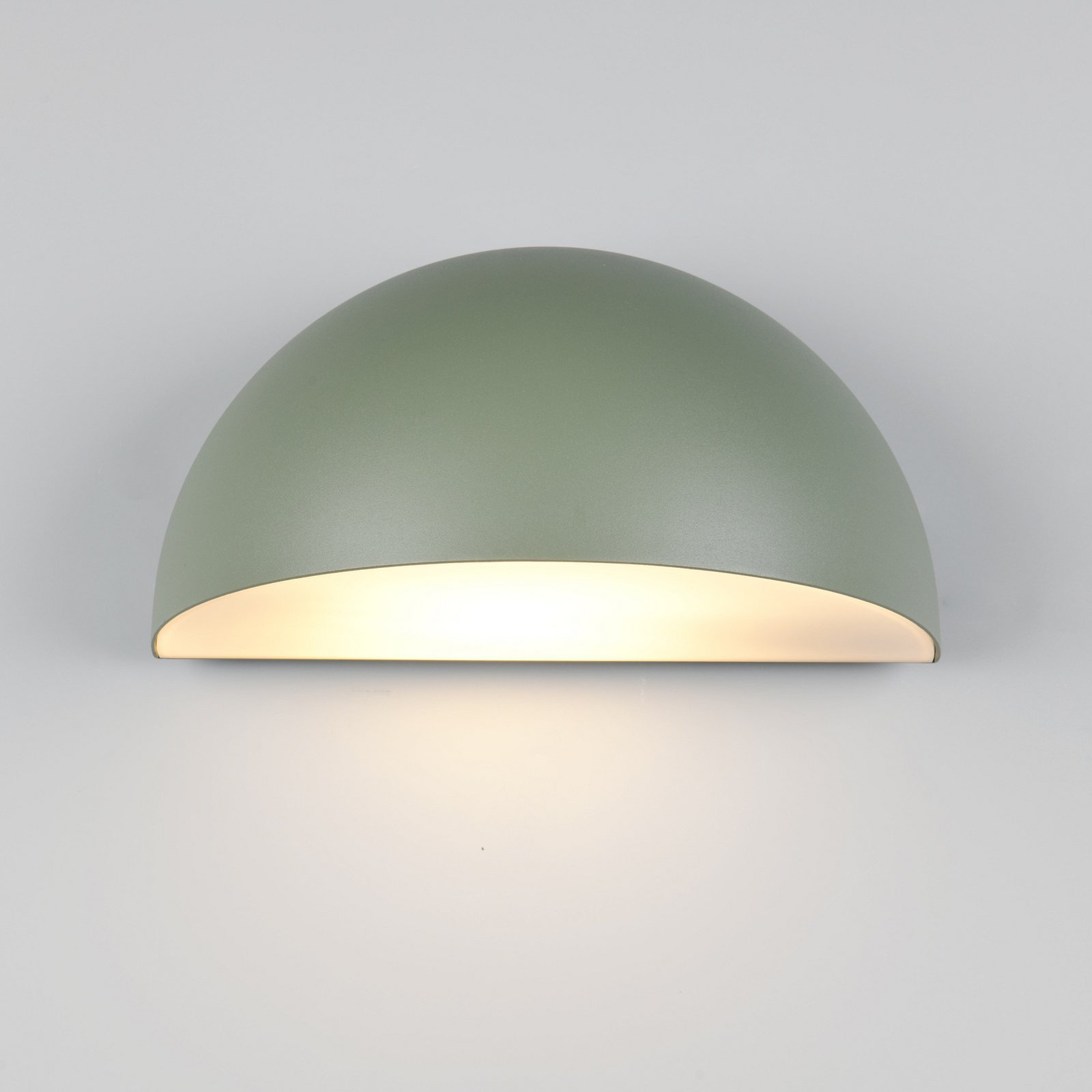 Āra sienas lampa MAAS, zaļa, platums 27 cm, metāls, IP44 Āra sienas lampa MAAS, zaļa, platums 27 cm, metāls, IP44