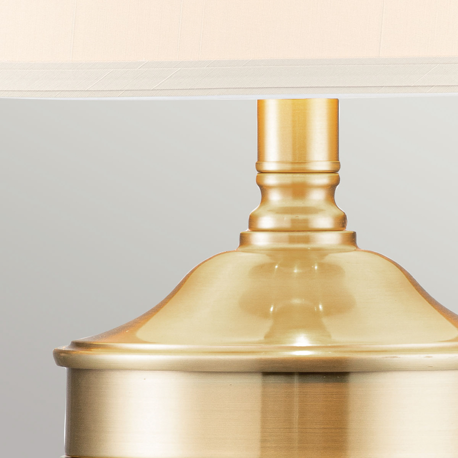 Dennison 1 fabric table lamp, brushed brass