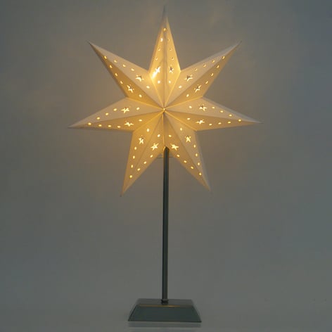 LED-papirstjerne Whitemas med sju spisser