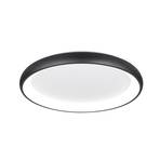 LED ceiling lamp Cardona, Ø 75 cm, matt black, metal, CCT