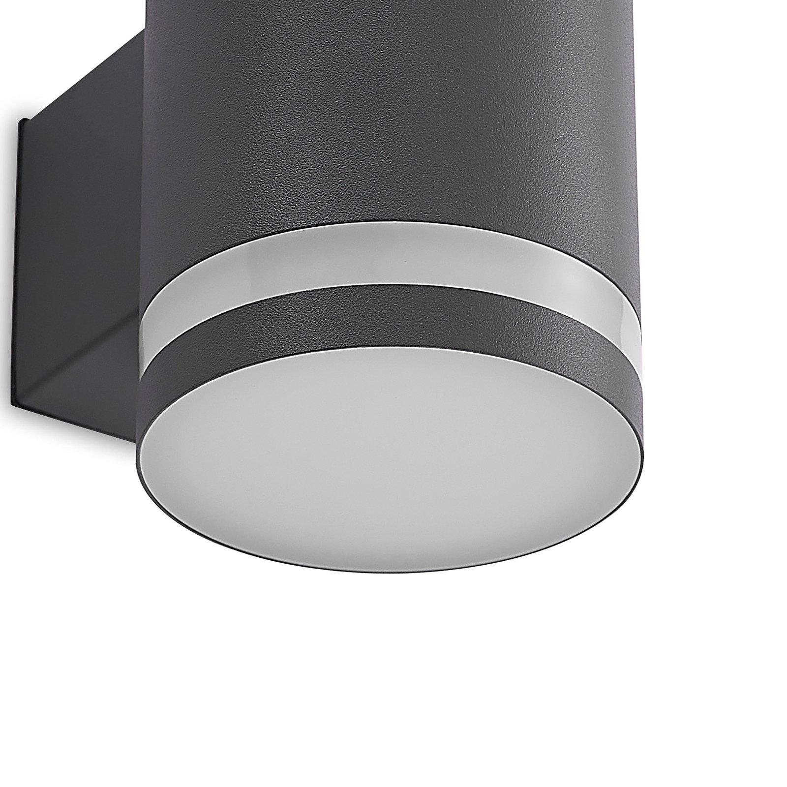 Lindby Bentlas solar LED outdoor wall light, anthracite