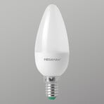 Lampadina candela LED 3,5W E14 opale, 2.800 K