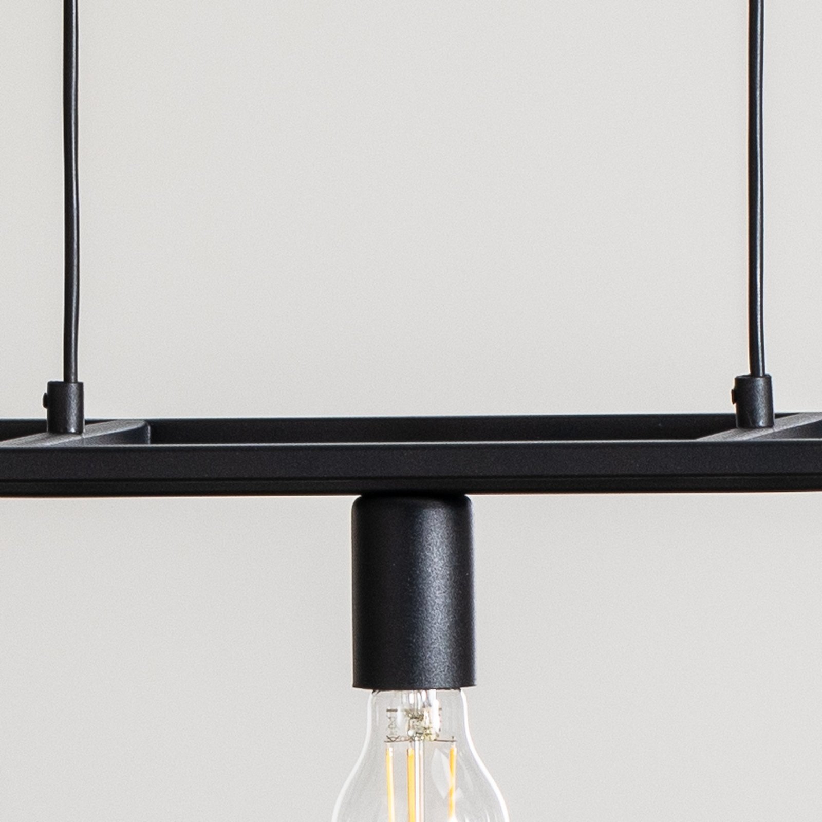 Hanging light Valeria, black, steel, 3-bulb