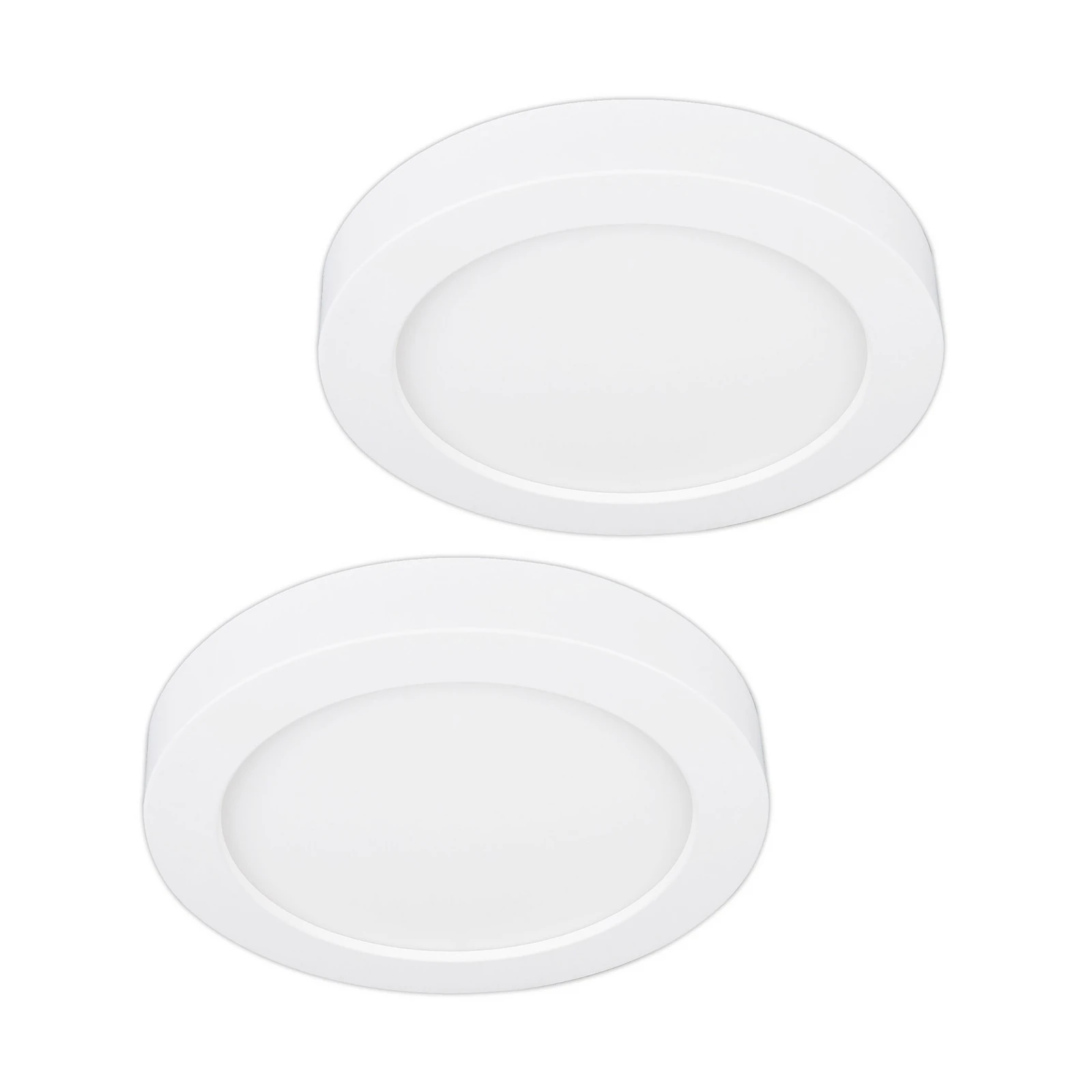 Prios LED-Deckenleuchte Edwina, weiß, 23 cm, 2er-Set