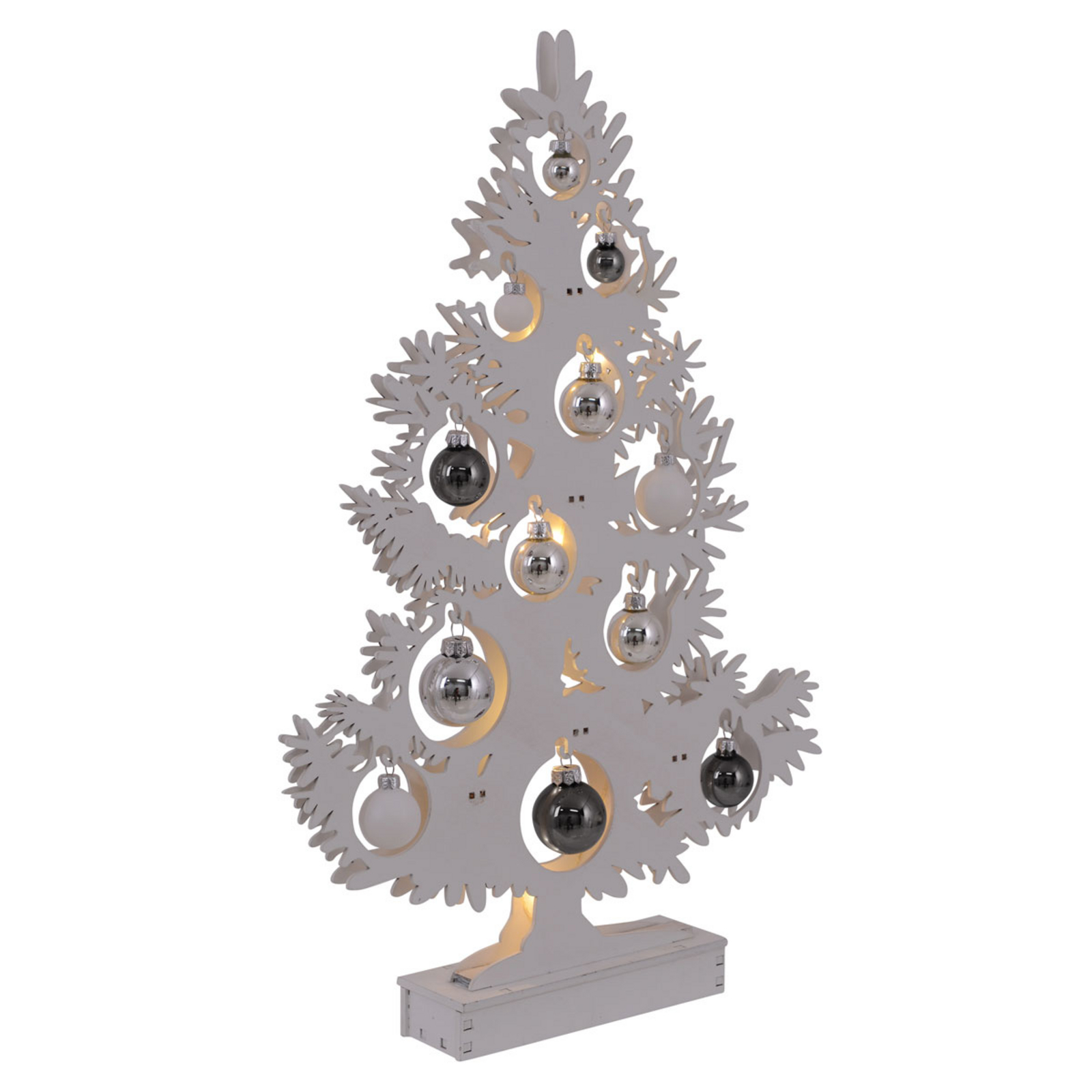 N?ve Juletre LED-dekorasjonsbelysning hvit - julepynt innend?rs - lampe Stue / spisestue - tre, plast